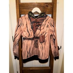 Kids Star Wars Yoda Costume Hoodie Zip Up Jacket Size XL